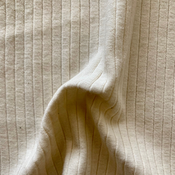 Organic Cotton Ribbed Jersey - Cream